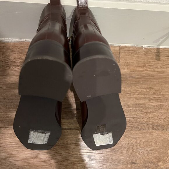 TORY BURCH Everly Flat Boots Sierra Brown Leather Sz. 8.5 - Picture 6 of 7